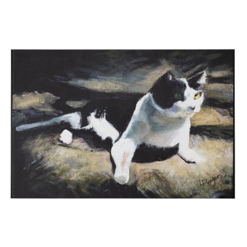 Melvin the Cat Fine Art  Faux Canvas Print