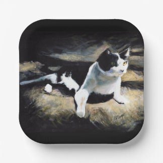 Melvin the Cat Fine Art Paper Plates