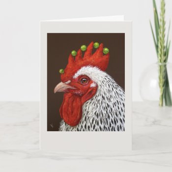 Melvin The Rooster Card by vickisawyer at Zazzle