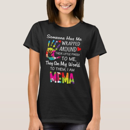 Mema Grandma Nickname Cute Mema is My Name T_Shirt
