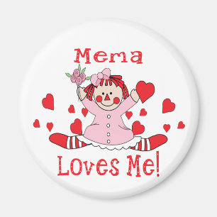 Mema Love's me Rag Doll Magnet