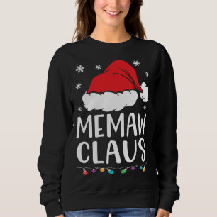 Memaw Claus Family Matching Memaw Claus Pajama Sweatshirt