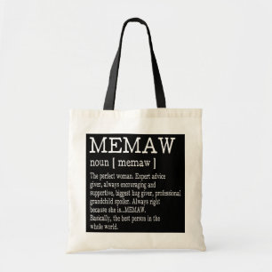 memaw definition memaw dictionary grandma mors tote bag
