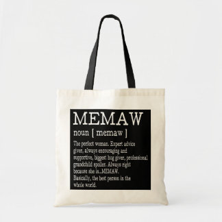 memaw definition memaw dictionary grandma mors tote bag