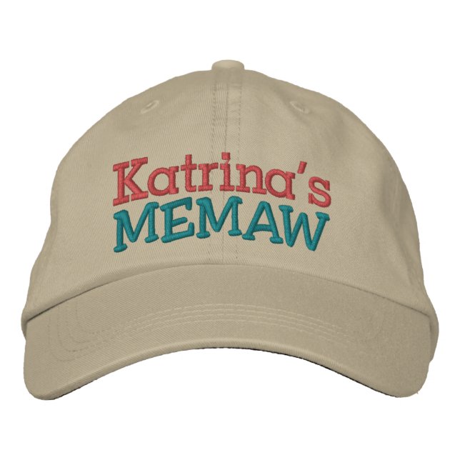 Memaw ... ; ) embroidered baseball hat (Front)