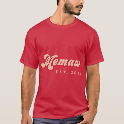 Memaw Est 2023Memaw EstablishedSouthern Grandma Mo T_Shirt