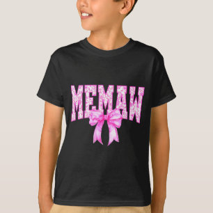 Memaw floral toile pink coquette bow grandma for T-Shirt
