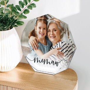 Memaw Grandma Script Overlay Photo Block