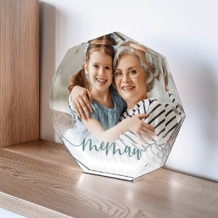 Memaw Grandma Script Overlay Photo Block