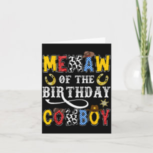 Memaw Of The Birthday Cowboy Western Rodeo Memaw Card