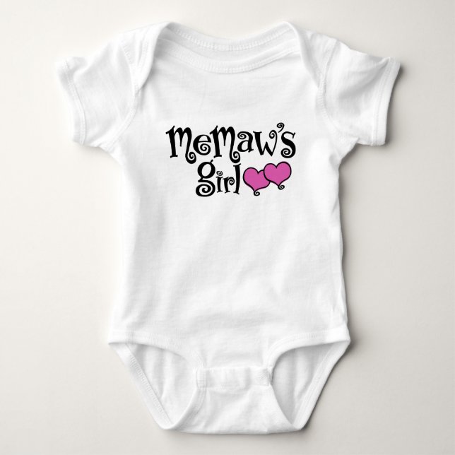 MeMaw’s Girl Baby Bodysuit (Front)