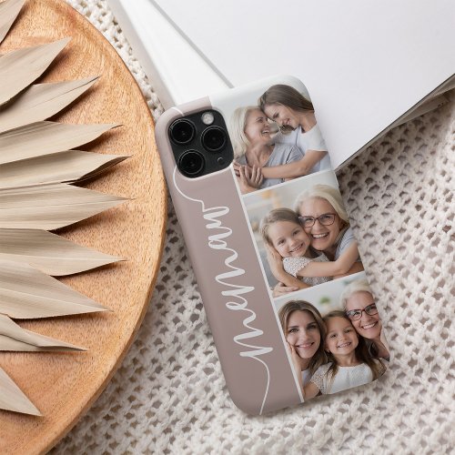 Memaw Script Grandma Photo Collage iPhone 13 Case