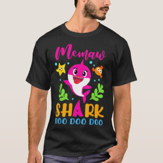 Memaw Shark Memaw Shark Lover Family Mother's Day T-Shirt