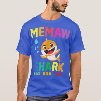 Memaw Shark Shirt Memaw Shark Lover Family Mother'