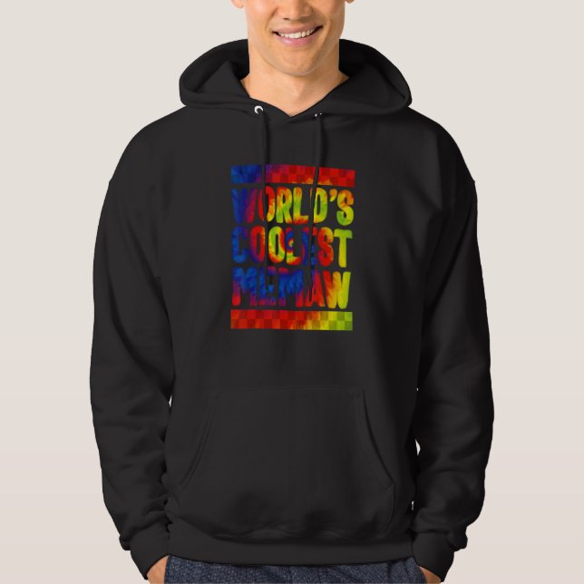 Memaw World's Coolest Memaw Tie Dye Spoiling Grand Hoodie (Front)