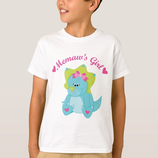 Memaws Girl Dinosaur T-Shirt (Front)