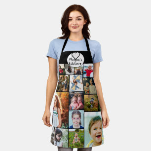 Memaw's Kitchen Quote Cute Grandkids Photo Collage Apron