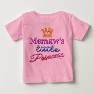 Memaw's Little Princess Baby Toddler T-Shirt