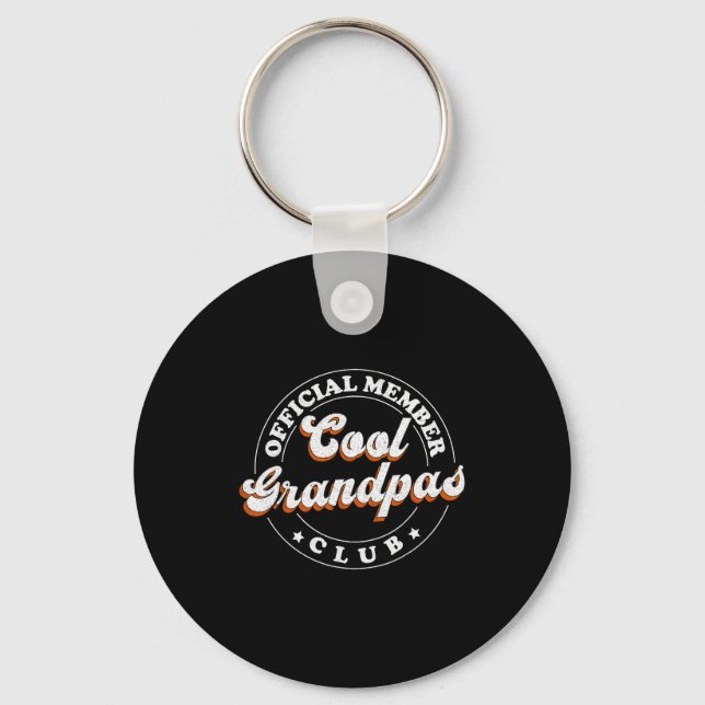 Member Cool Grandpas Club For New Grandfather  Keychain (Front)