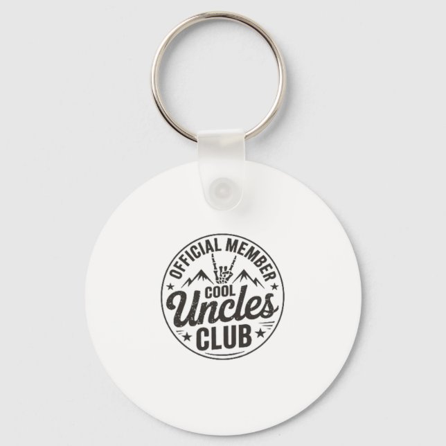 Member Cool Uncles Club Funny Uncle Father's Day  Keychain (Front)