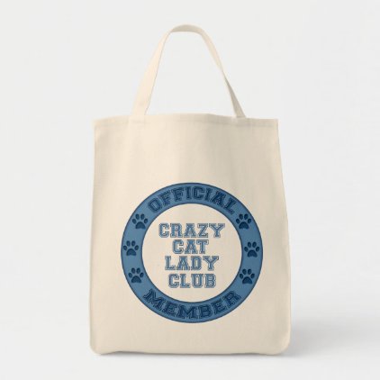 Member Crazy Cat Lady Club Logo Tote Bag