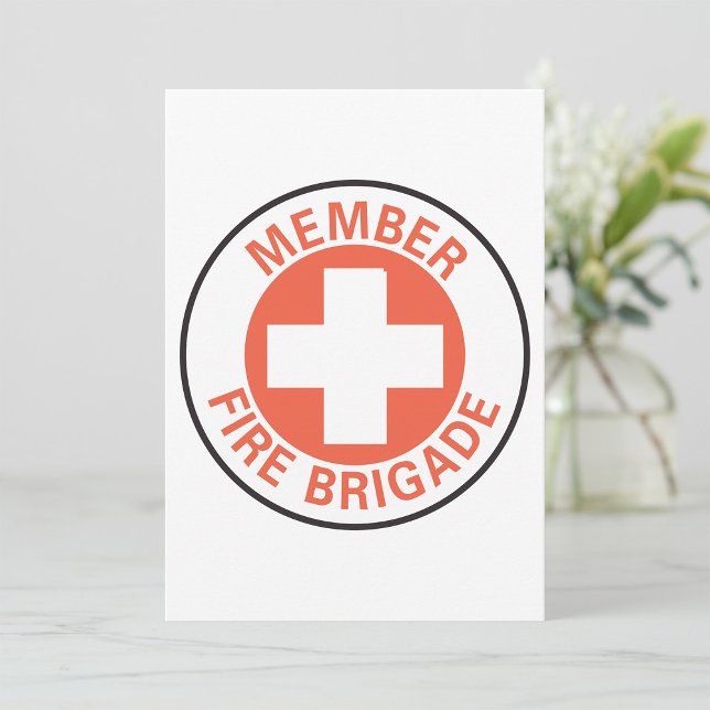 Member Fire Brigade Sign Red Cross Firefighter Invitation (Creator Uploaded)