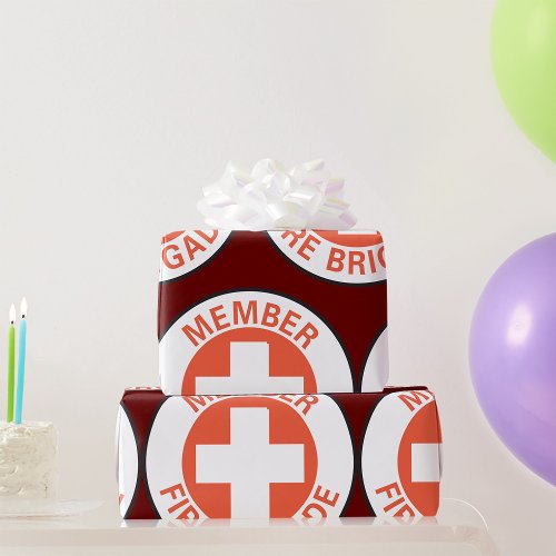 Member Fire Brigade Sign Wrapping Paper