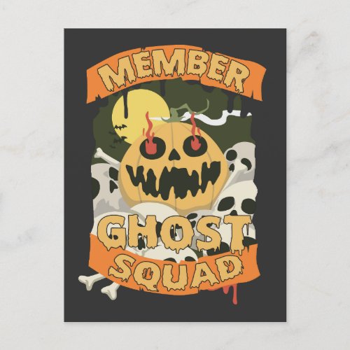 Member Ghost Squad Funny Matching Cousin Halloween Postcard