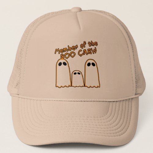 Member of the BOO CREW Funny Ghost Design Trucker Hat