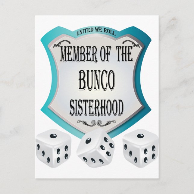 member of the bunco sisterhood postcard (Front)