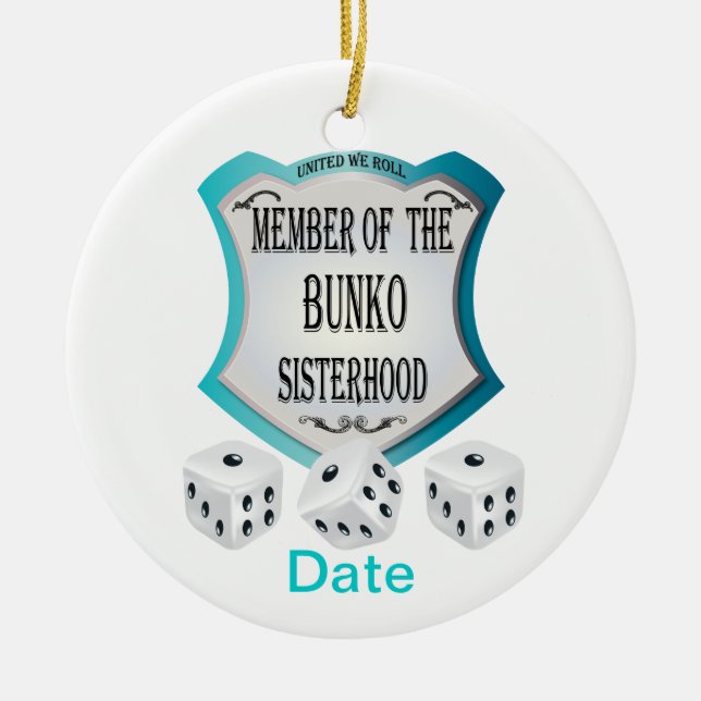 Member of the Bunko Sisterhood Ceramic Ornament (Front)