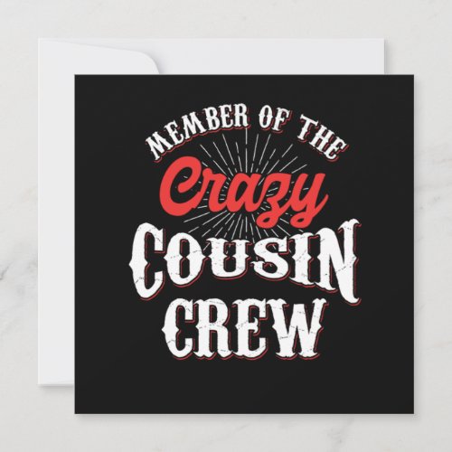 Member Of The Crazy Cousin Crew Brother Sister Gif Invitation