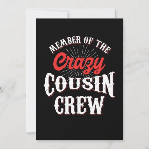 Member Of The Crazy Cousin Crew Brother Sister Gif Invitation