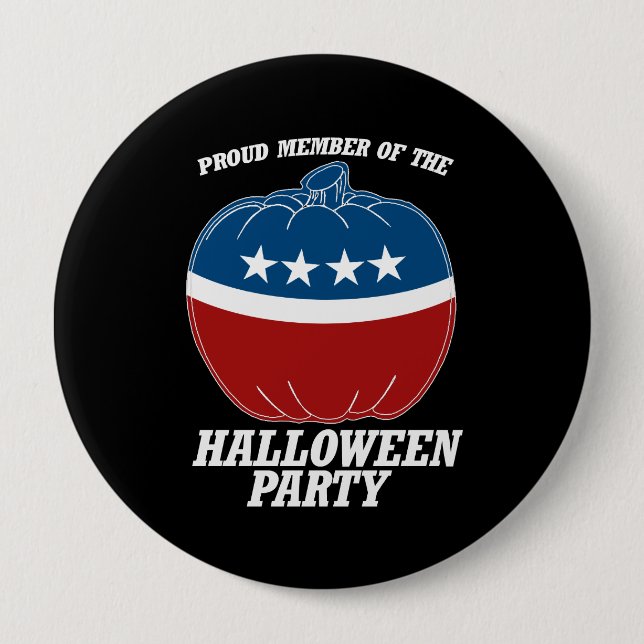Member of the Halloween Party -.png Pinback Button (Front)