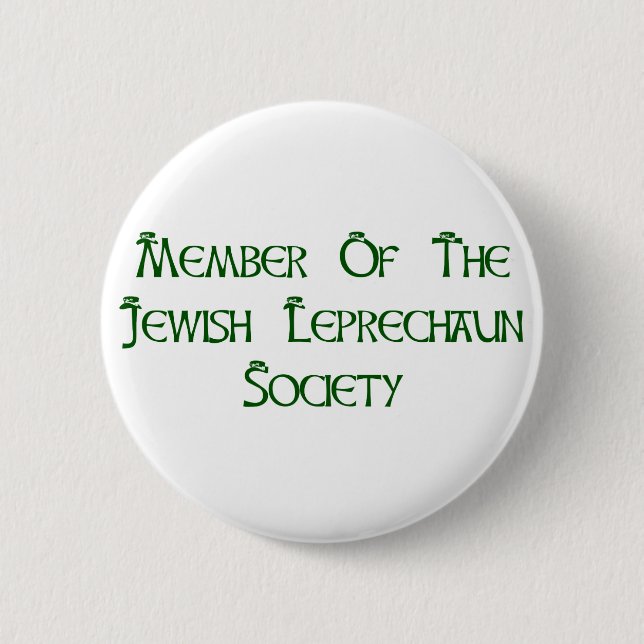 Member Of The Jewish Leprechaun Society Button (Front)