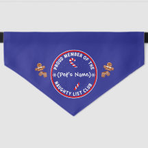 Member Of The Naughty List Club Pet Bandana Collar