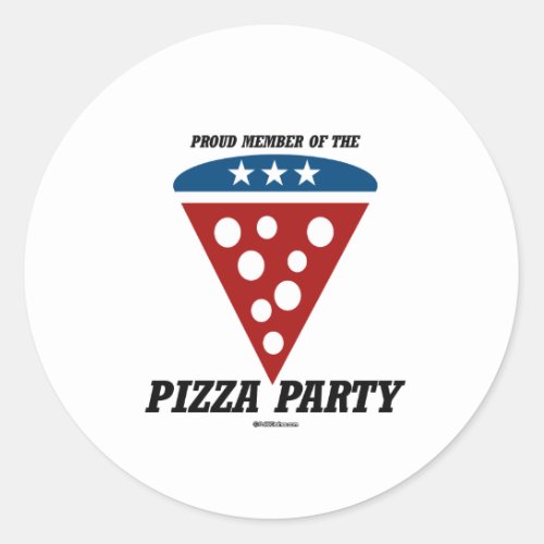 Member of the Pizza Party Classic Round Sticker