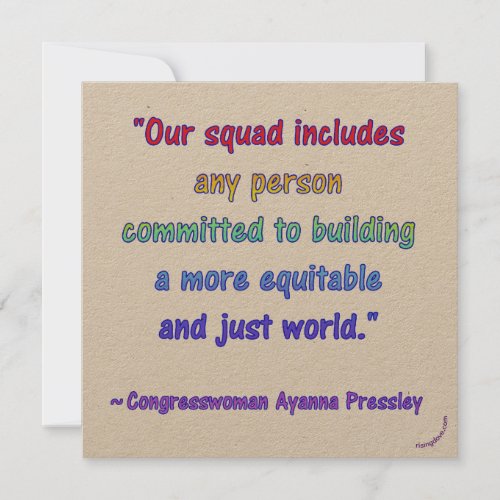 Member of the Squad recycled content Greeting Card