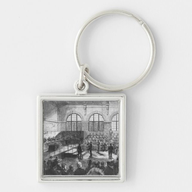 Members of the Commune being court martialled Keychain (Front)