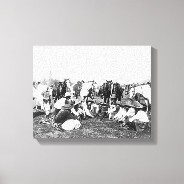 Members of the Pawnee Bill's Wild West Show Canvas Print (Front)