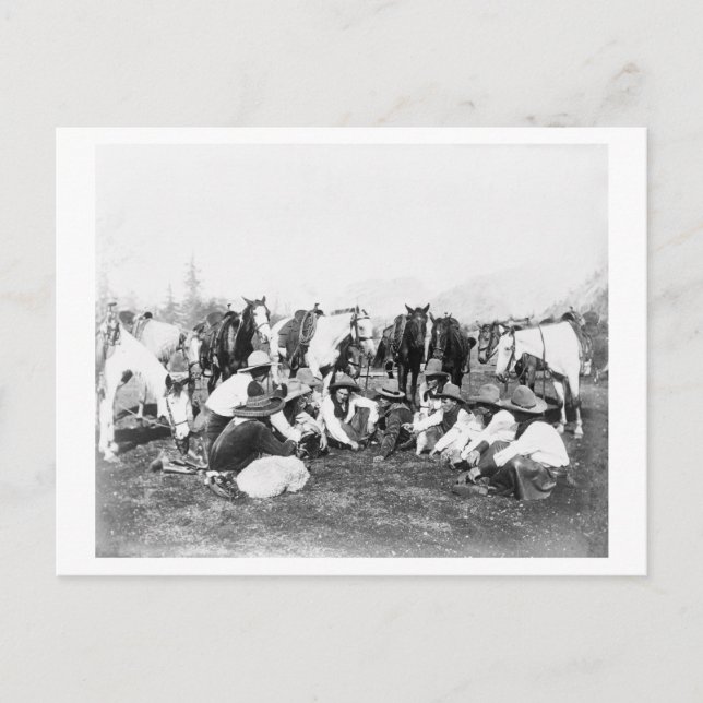 Members of the Pawnee Bill's Wild West Show Postcard (Front)