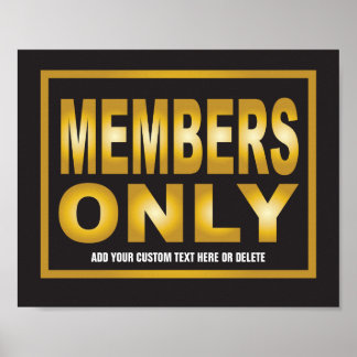 Members Only sign for private entry