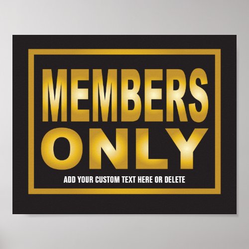 Members Only sign for private entry