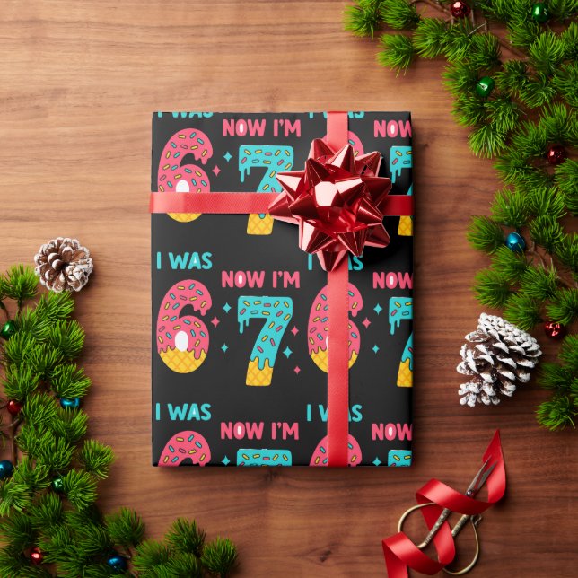 meme 6 7 Funny for Kids Wrapping Paper (Holiday Gift)