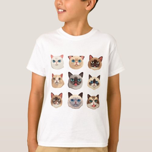 Meme Cats Sticker Set T_Shirt 