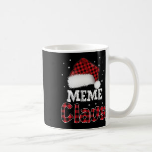 Meme Claus Christmas Red Plaid Pajama Family Match Coffee Mug