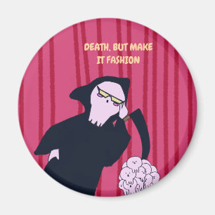 Meme Cute Grim Reaper Halloween Magnet