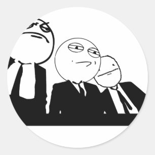 meme gang classic round sticker