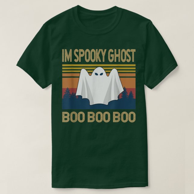 Meme Halloween Cute Retro Spooky Ghost Boo Boo Boo T-Shirt (Design Front)