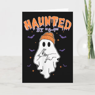 Meme Halloween Haunted Card